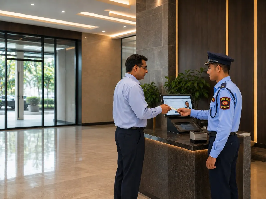 Three Eyes Security Services visitor management and reception security